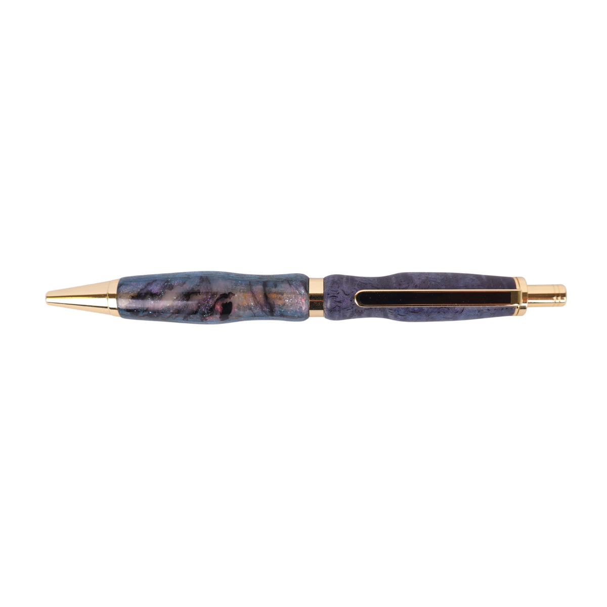 Figured Wood Slimline Pro Gel Black Ink Pen By Dana W. 00295