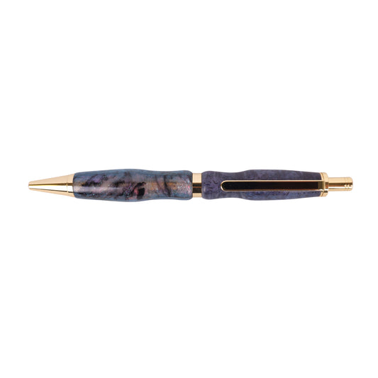 Figured Wood Slimline Pro Gel Black Ink Pen By Dana W. 00295