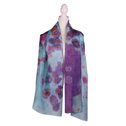 Flower Petals 72 x 22 Scarf by Michael B.