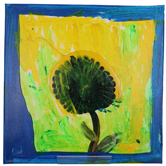 Flowerdelic 12 x 12 Painting by Mira M.