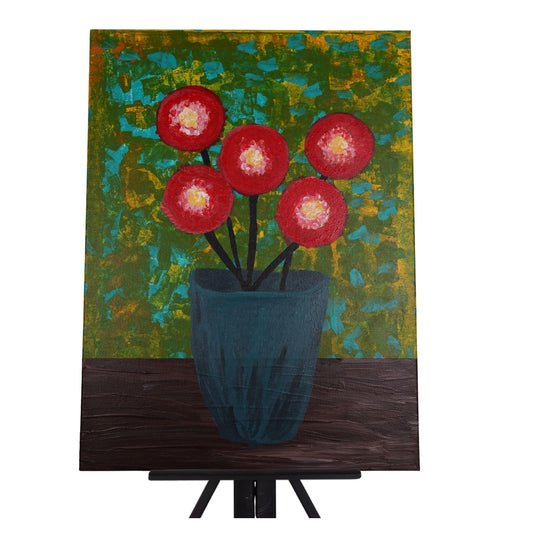 Flowers In Bloom 24 x 18 Painting by Chris P.
