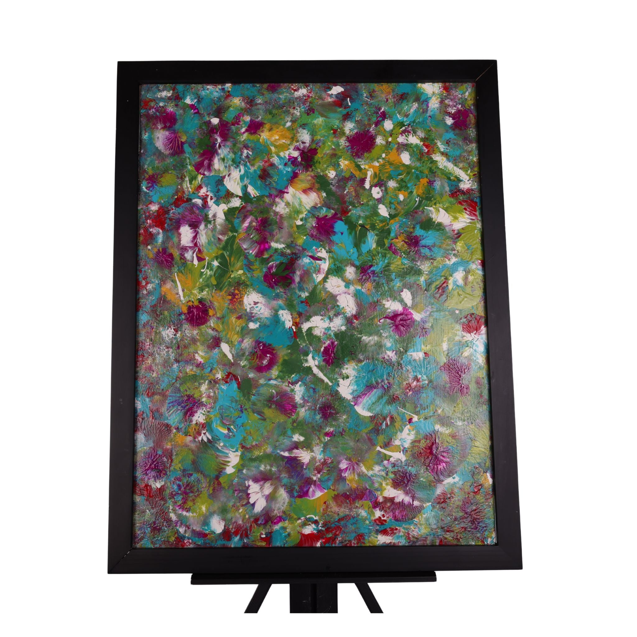 Flowery Garden 24 x 18 Painting by Chris G.