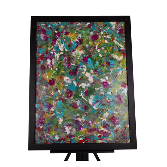 Flowery Garden 24 x 18 Painting by Chris G.