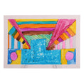 Load image into Gallery viewer, Fractal Building 18 x 12 Mixed Media by Chris P.
