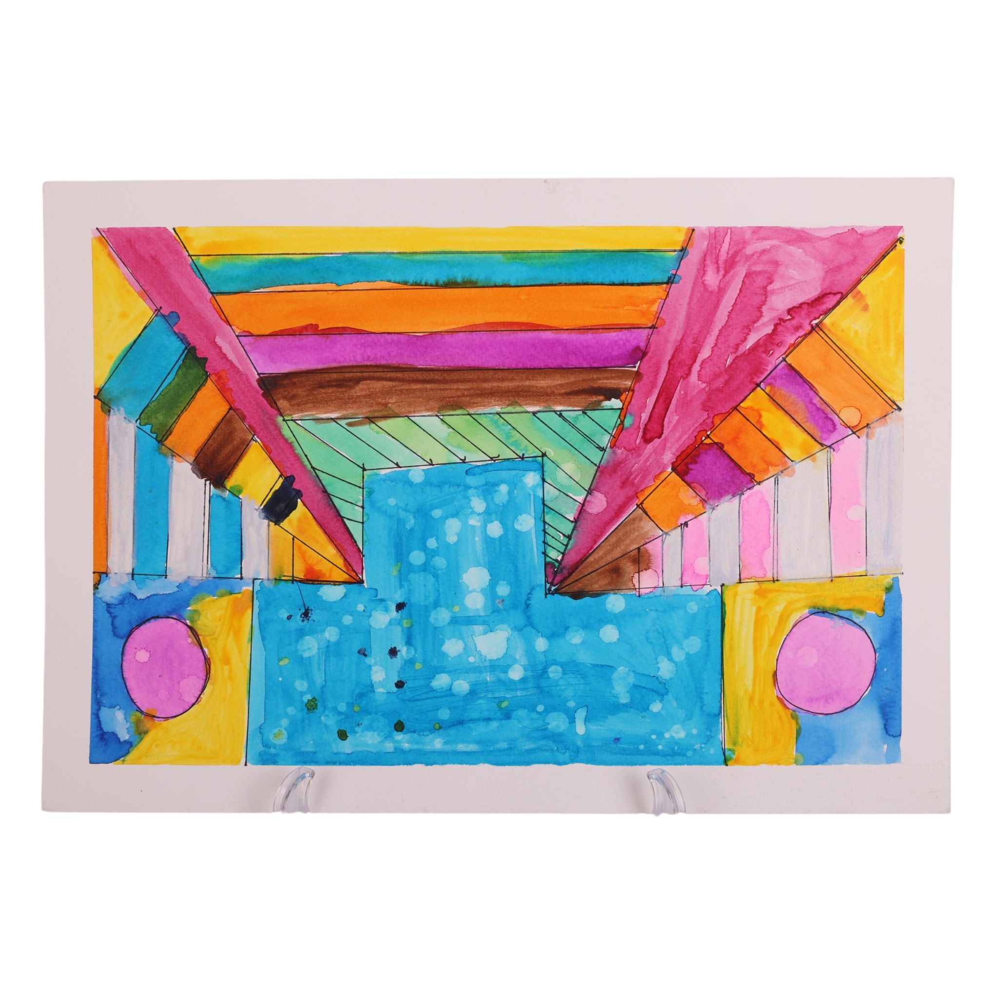 Fractal Building 18 x 12 Mixed Media by Chris P.