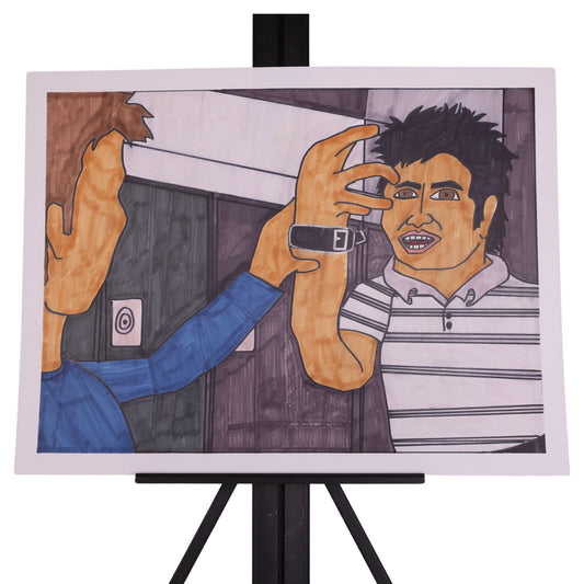 Got You 23 x 18 Drawing by Michael C.