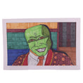 Load image into Gallery viewer, Green Mask 18 x 12 Mixed Media by Michael C.
