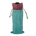Load image into Gallery viewer, Green and Burgundy 14 x 6 Wine Bag by Lauren W.
