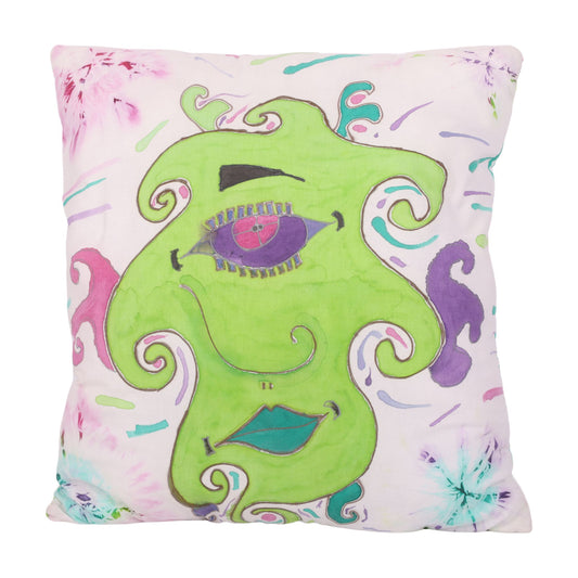 Hand-Drawn Eye 20 x 20 Throw Pillow by Crezette M.