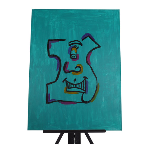 Happy Cyclops 24 x 18 Painting by Crezette M.