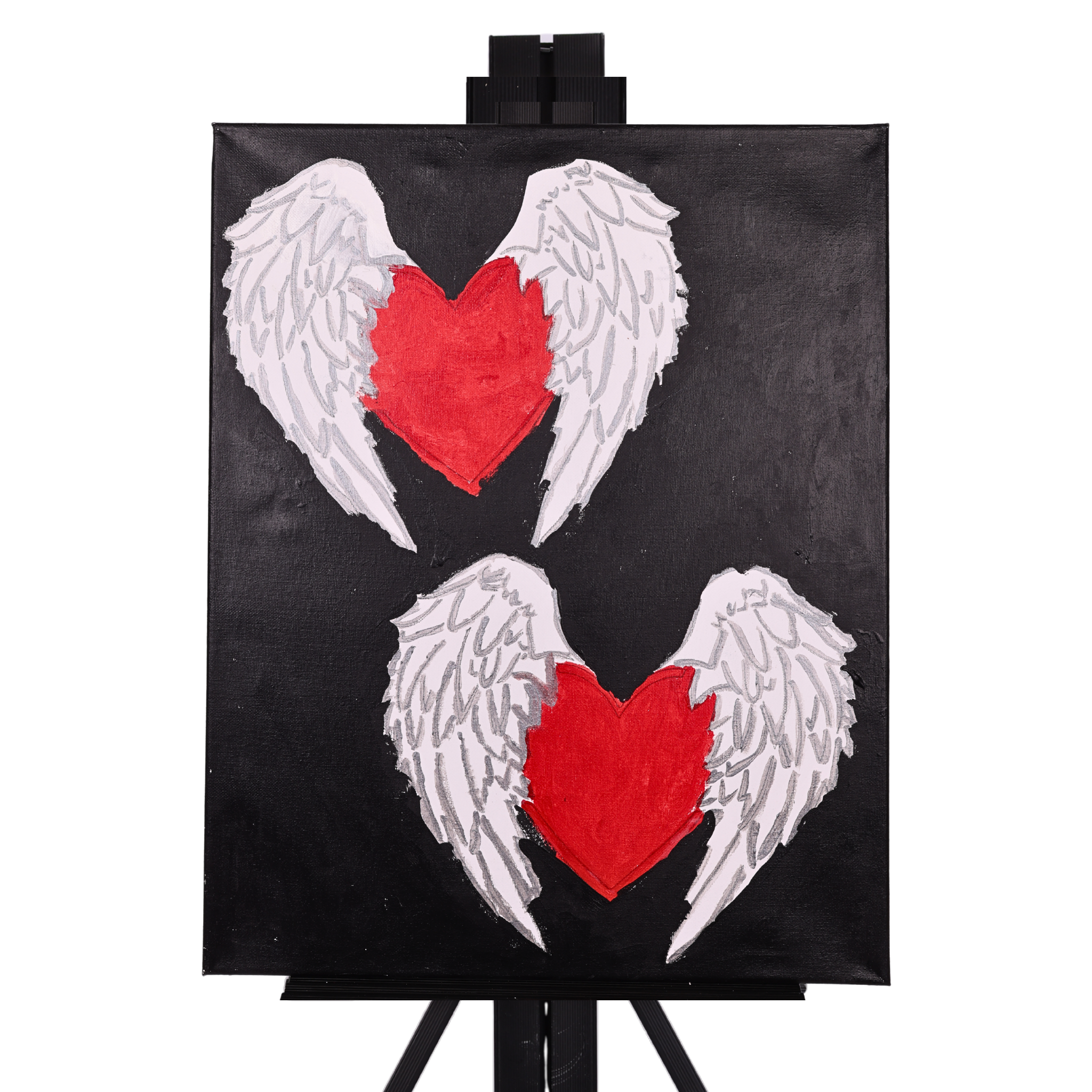 Heart Angel 2 16 x 20 Painting by Andrea S.