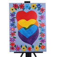 Load image into Gallery viewer, Heart Rainbow 18 x 24 Painting by Andrea S.
