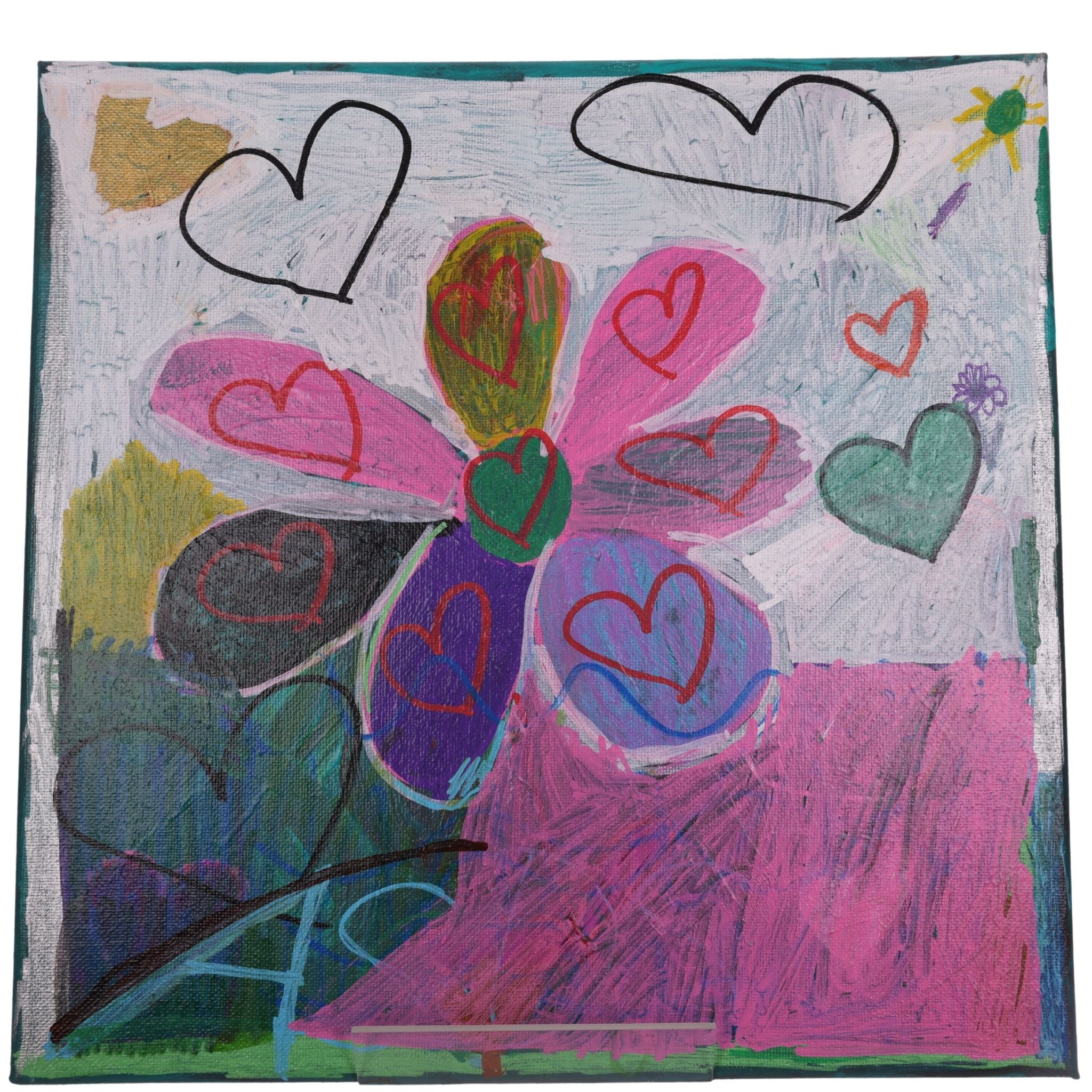 Hidden Garden 12 x 12 Painting by Bertha R.