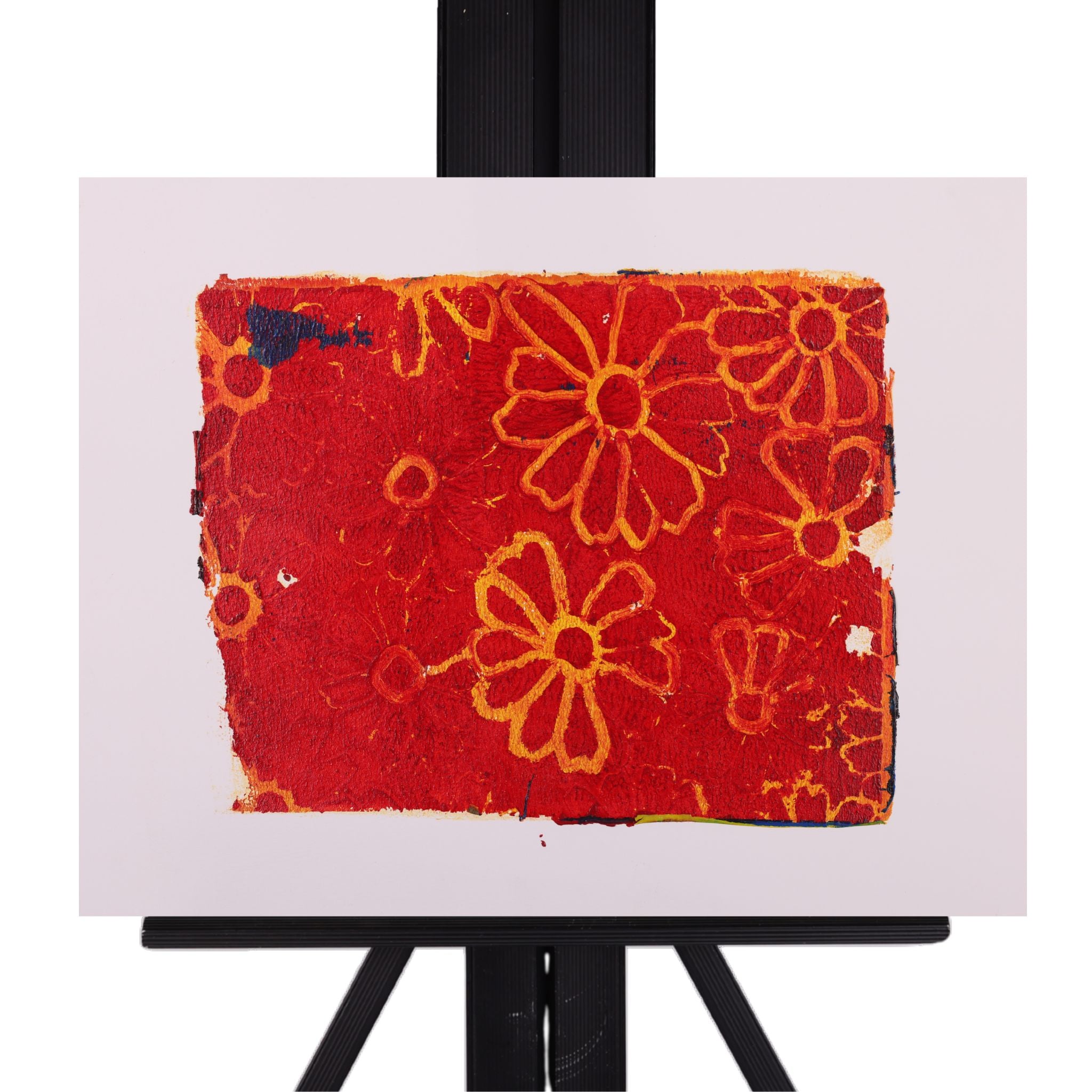 Ketchup And Mustard Pattern 11 x 14 Print by Andrea S.