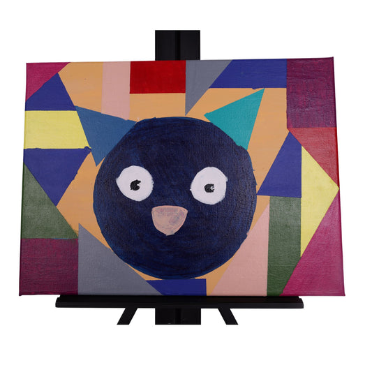 Kitty Shapes 16 x 12 Painting by Bonnie M.