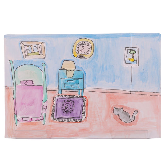 Lena's Bedroom 18 x 12 Mixed Media by Lena G.