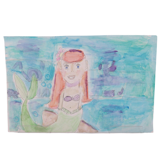 Mermaid 18 x 12 Mixed Media by Lena G.