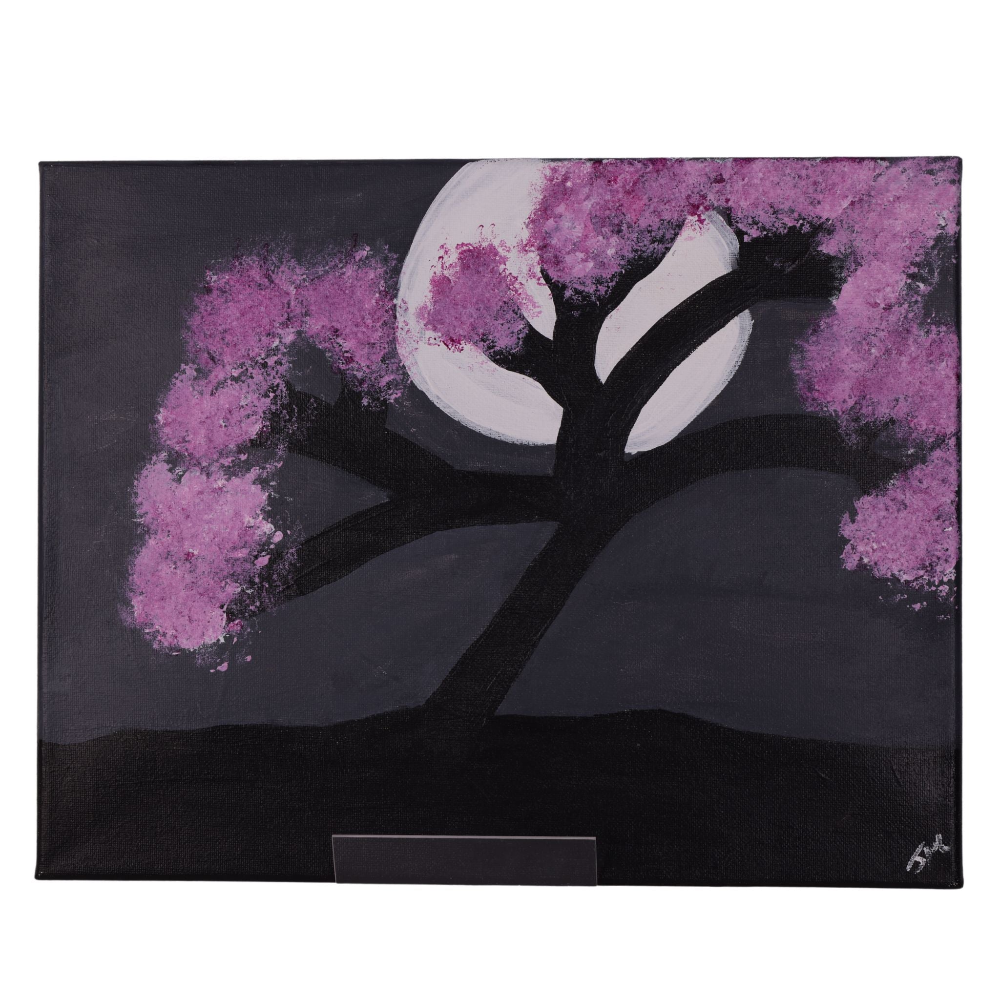 Moonlight Blooms 11 x 14 Painting by Jasmine M.