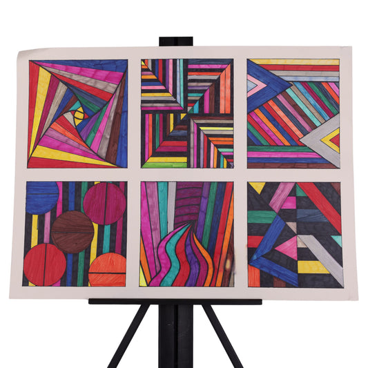Multitudes of Patterns 18 x 24 Drawing by Sharen G.