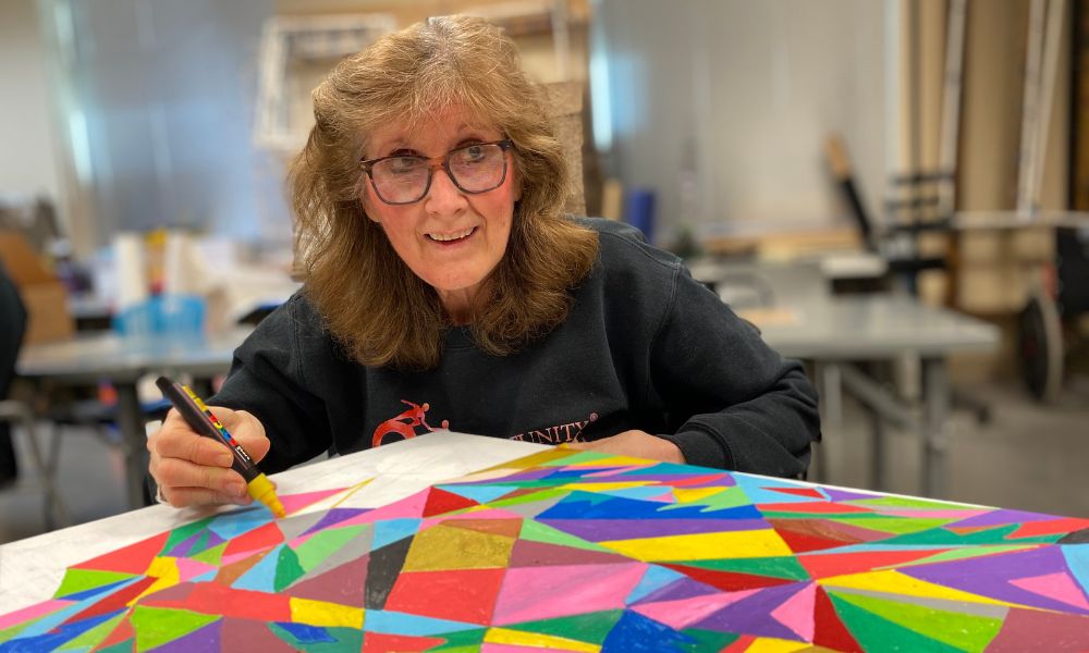 Pool Party 12 x 12 Painting by Dana W.