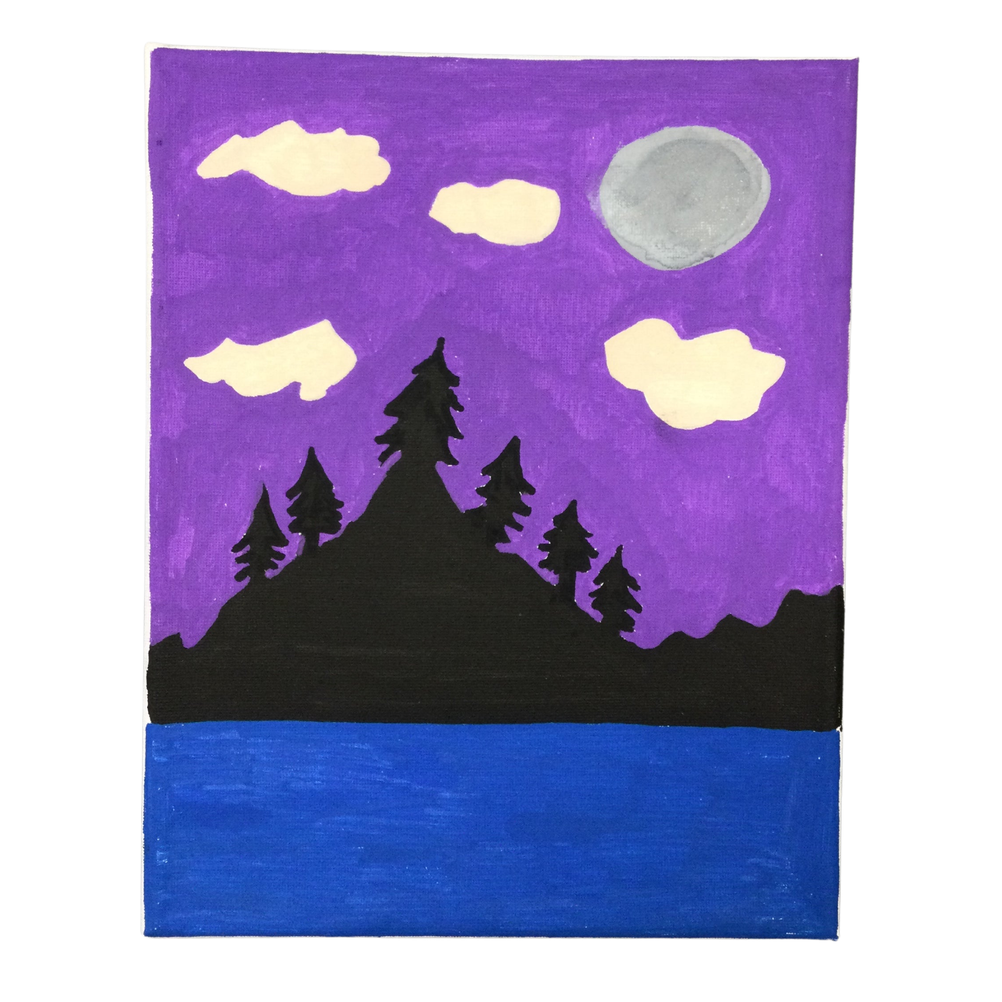 One Dark Night 8x10 Painting by Jasmine M.