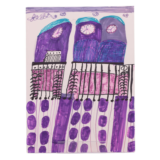 Palace at Midnight 9 x 12 Drawing by Jasmine M.