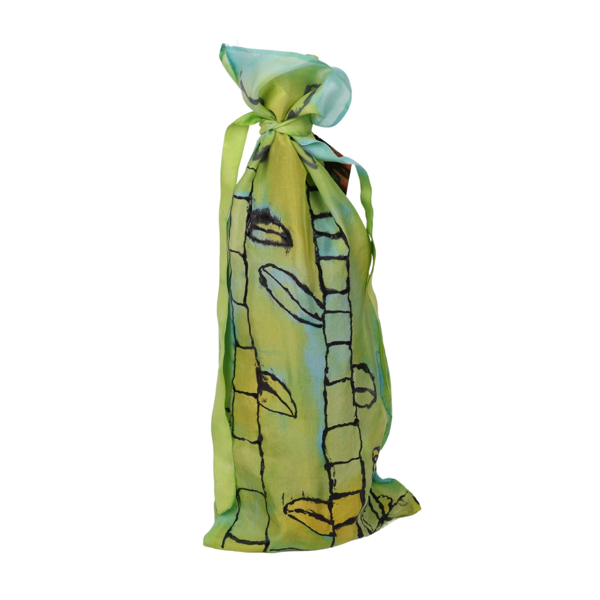 Panda & Bamboo 15 x 6.5 Wine Bag by Lena G.