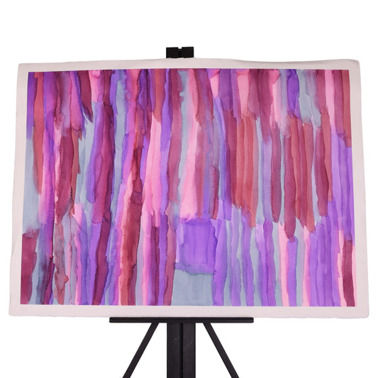 Pink-ish Horizon 30 x 22 Painting by Sean M.