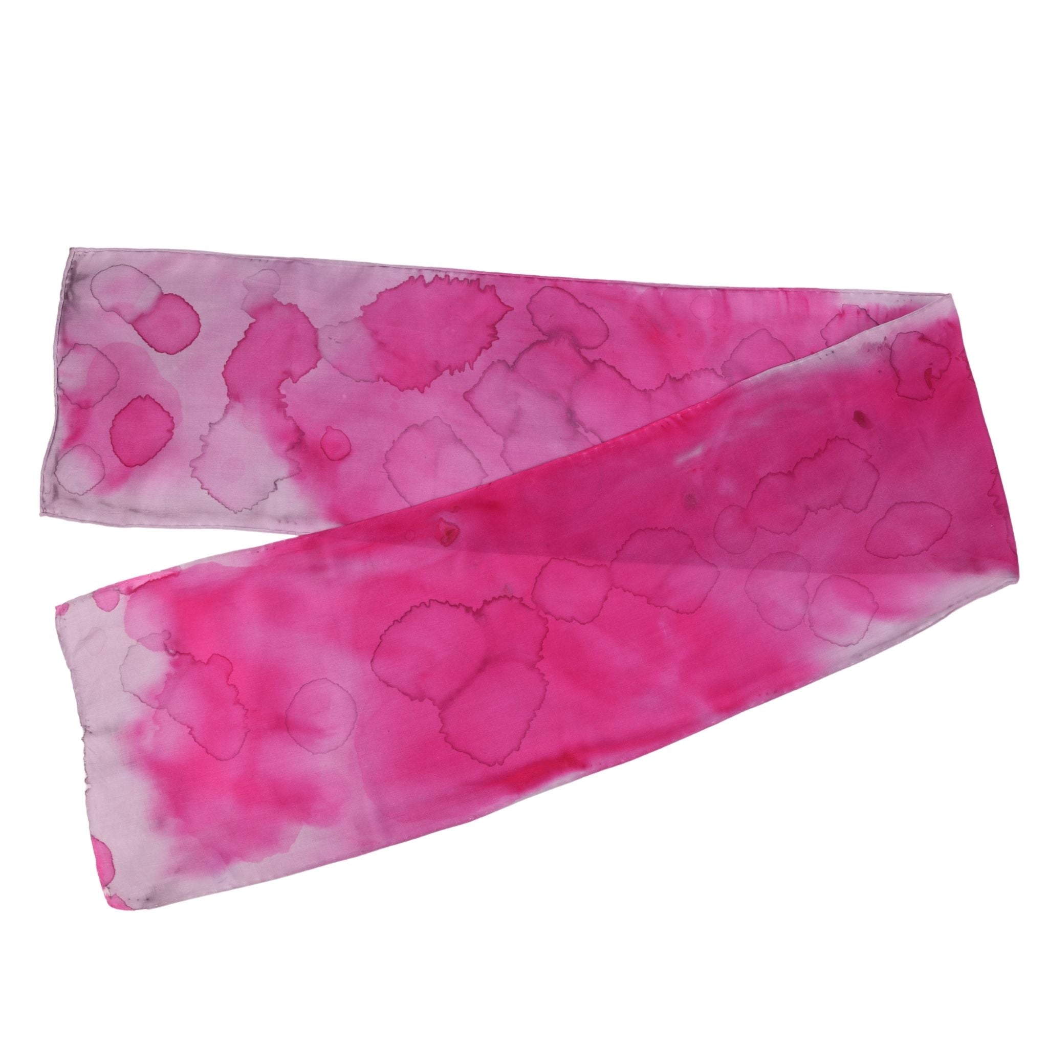 Pink Cotton Balls 54 x 8 Scarf by Donna C.