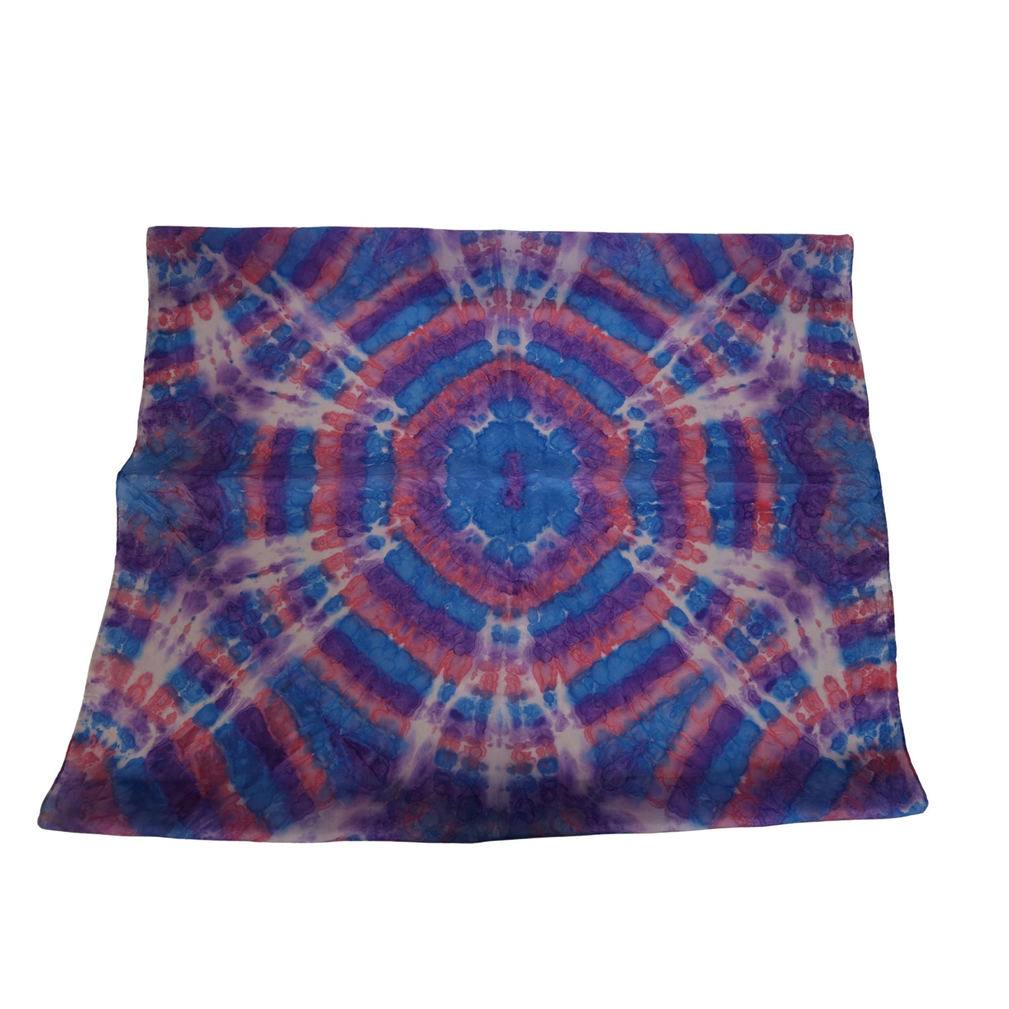 Pink, Purple, Blue 35 x 35 Scarf by Crystal  M.
