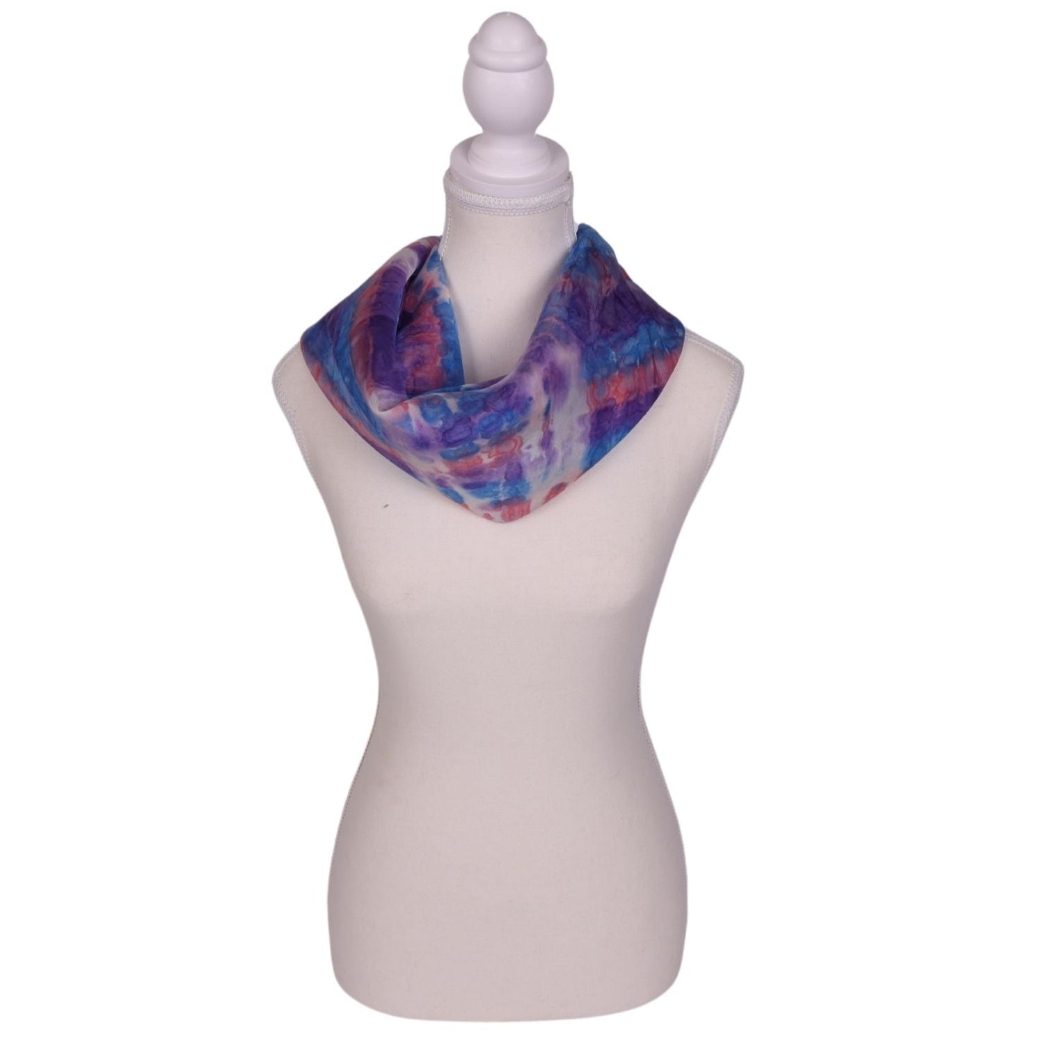 Pink, Purple, Blue 35 x 35 Scarf by Crystal  M.
