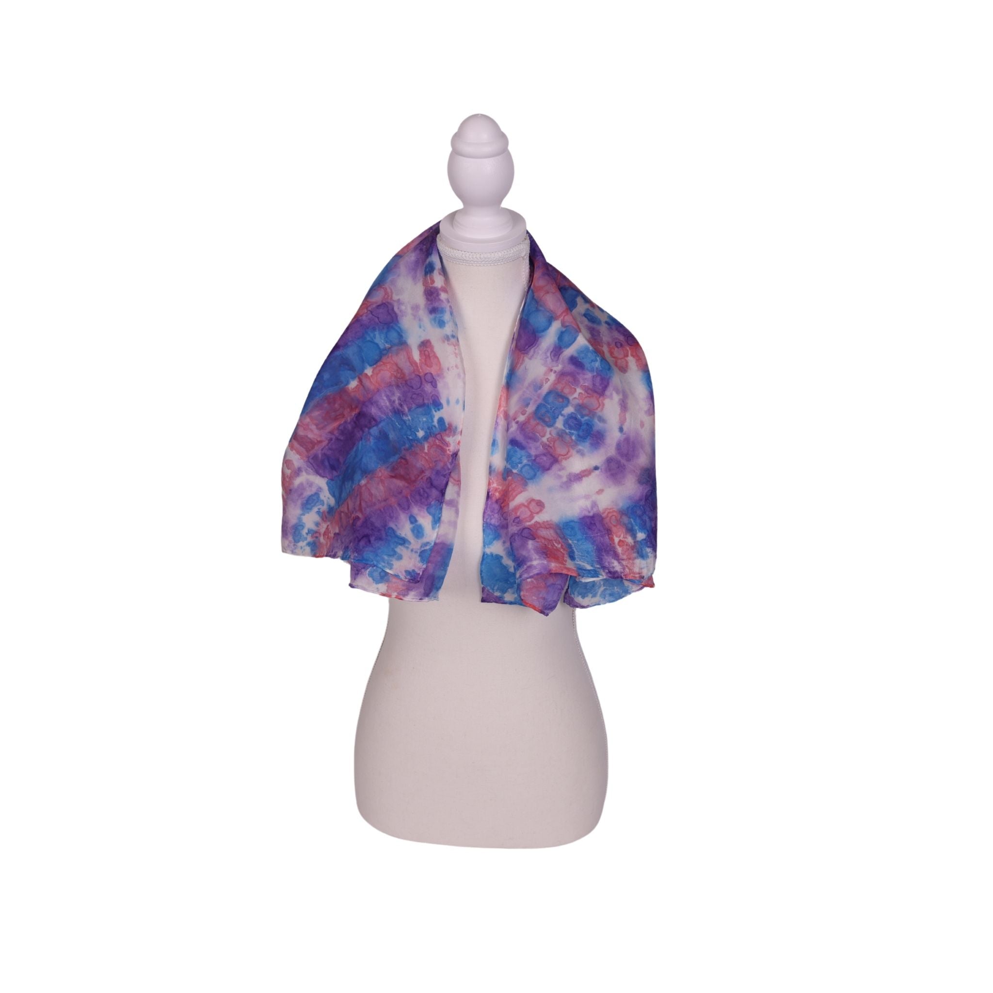 Pink, Purple, Blue 35 x 35 Scarf by Crystal  M.