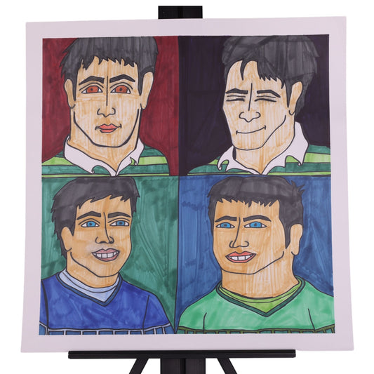 Portraits 19 x 18 Drawing by Michael C.