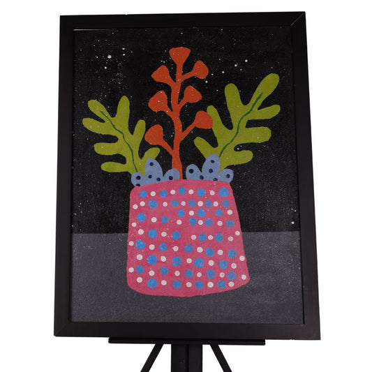 Potted Plants 26 x 20 Painting by Jiezl G.