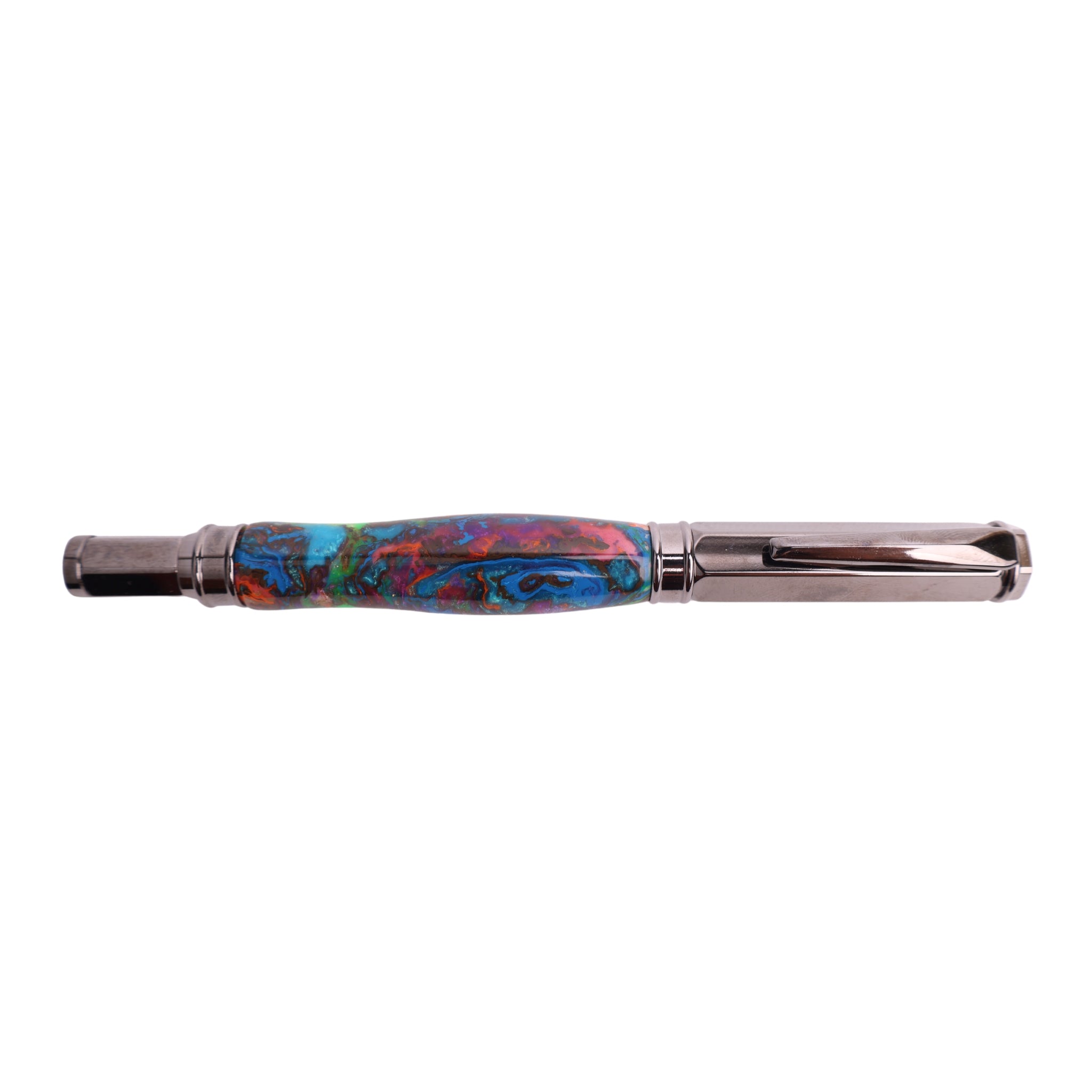 Premium Resin Vertex Fountain Black Ink Pen By Michael B. 00259