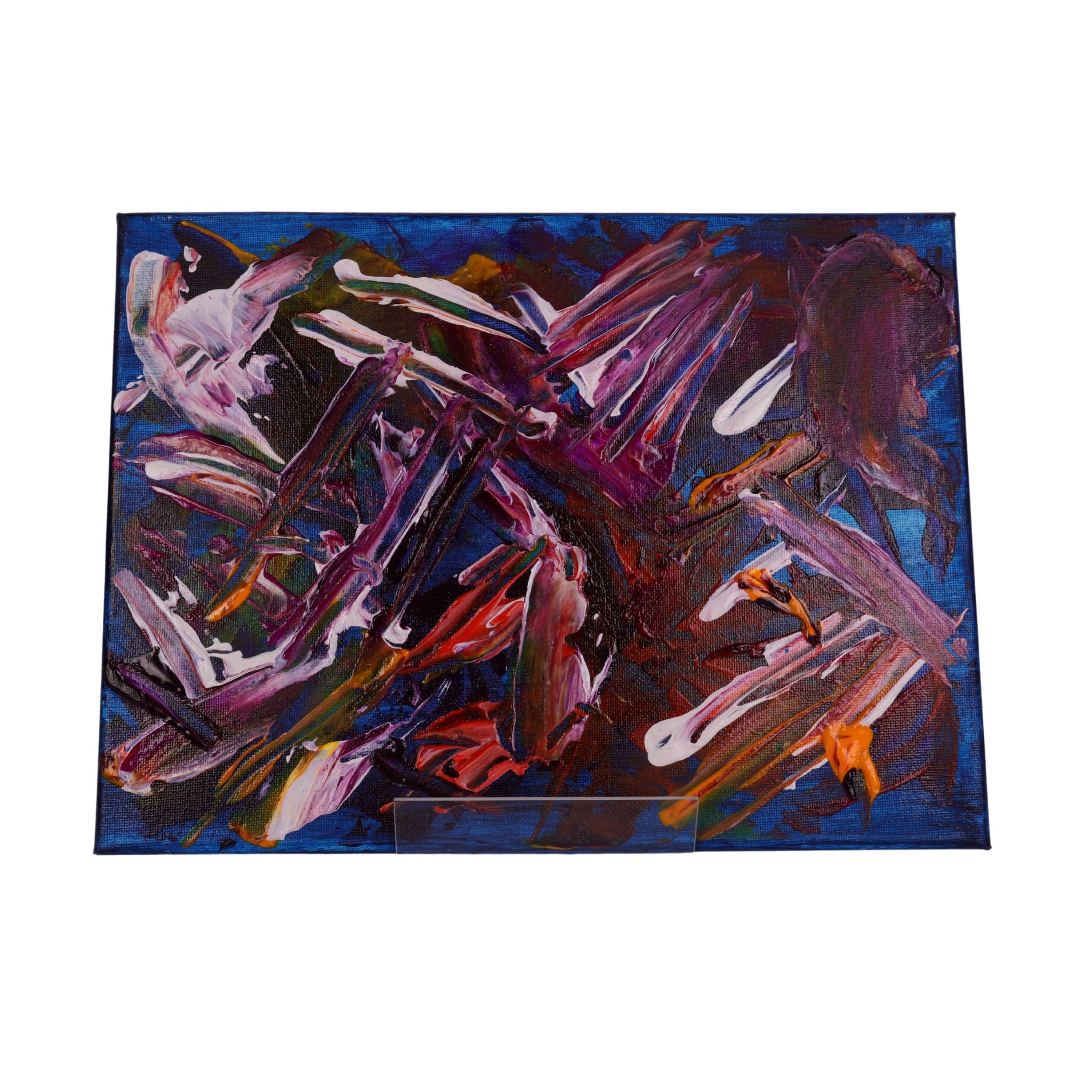 Purple Squirt 12 x 9 Painting by Bonnie M.