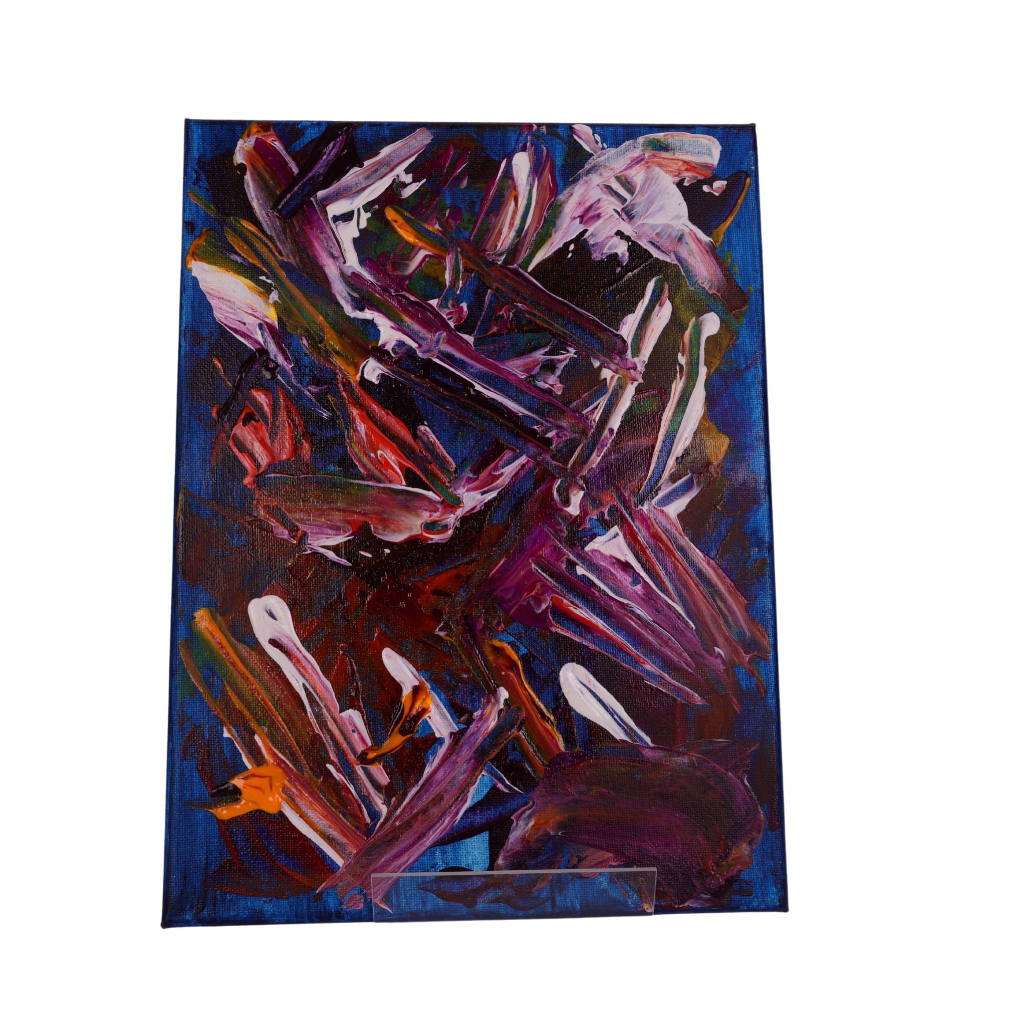Purple Squirt 12 x 9 Painting by Bonnie M.