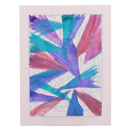 Rays Of Color 9 x 12 Mixed Media by Dana W.