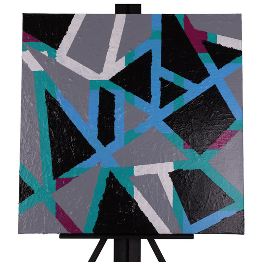 Retro Shapes 20 x 20 Painting by Caesar G.