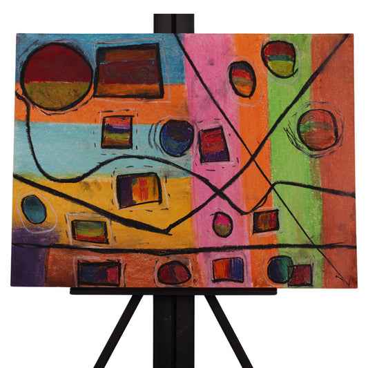 Retro Vibe 15 x 20 Drawing by Jamie N.