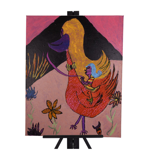 Roadrunner 20 x 16 Painting by Dana W.