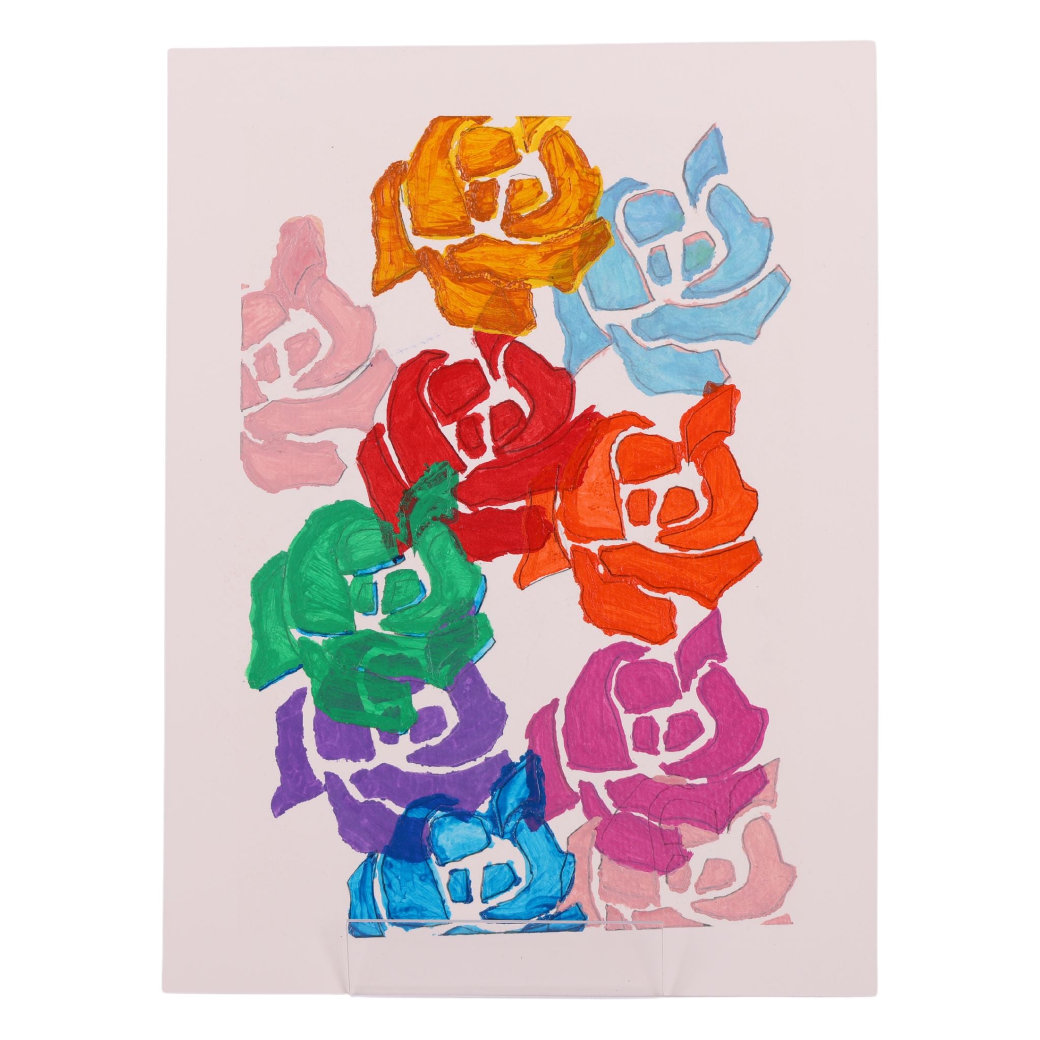 Rose Garden 12 x 9 Mixed Media by Lauren W.