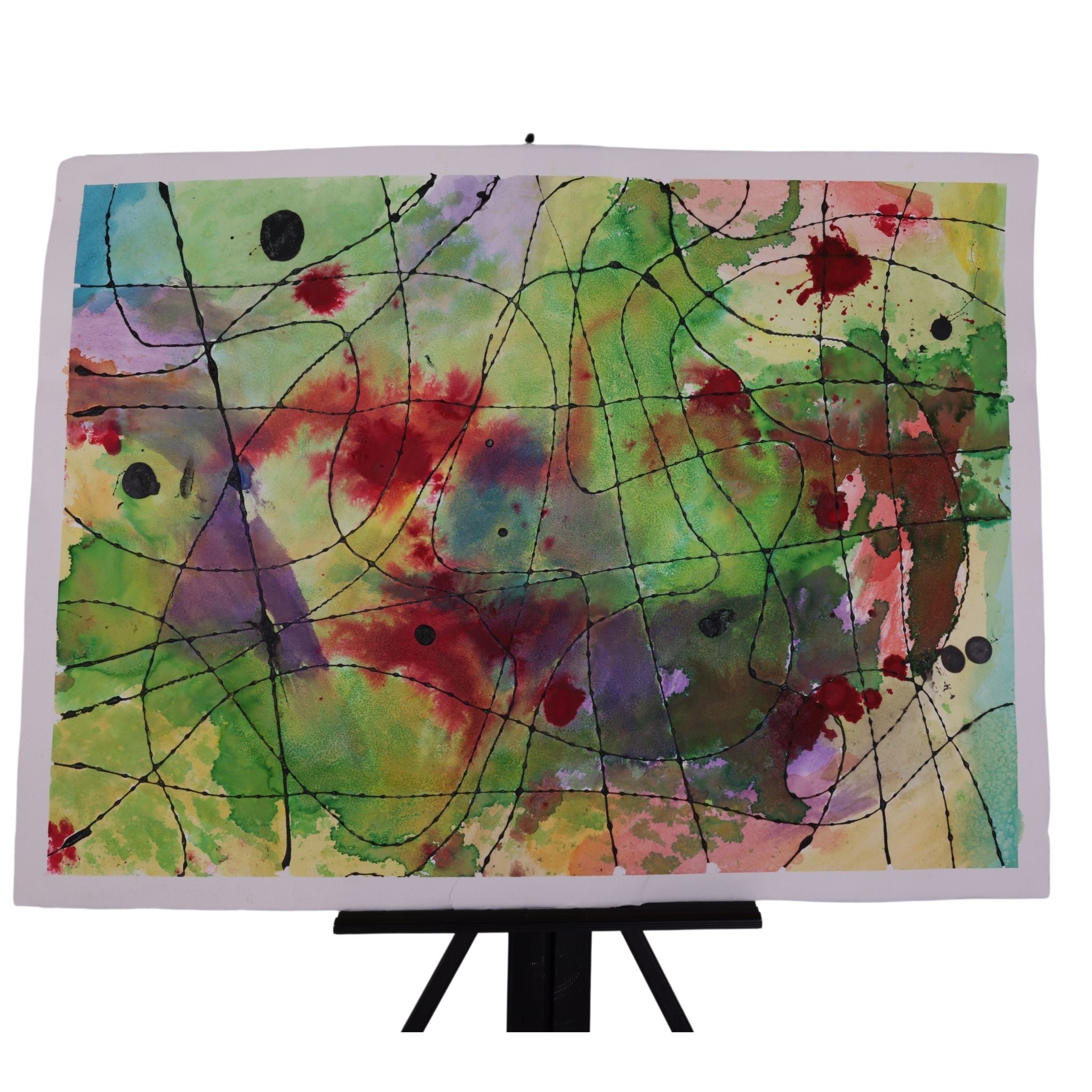 Scatter Brain 30 x 22 Mixed Media by Tonichelle M.