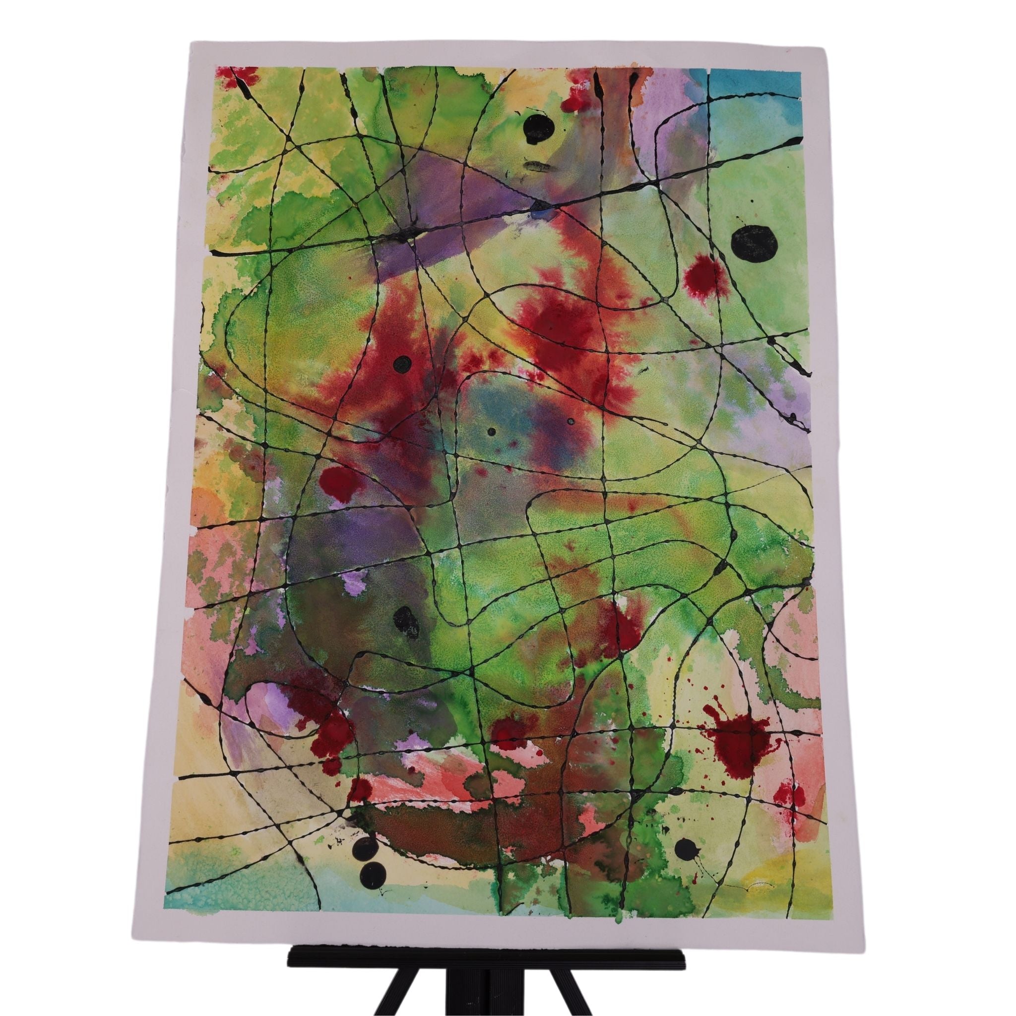 Scatter Brain 30 x 22 Mixed Media by Tonichelle M.