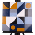 Load image into Gallery viewer, Shapes Of Blue 12 x 12 Painting by Sharen G.
