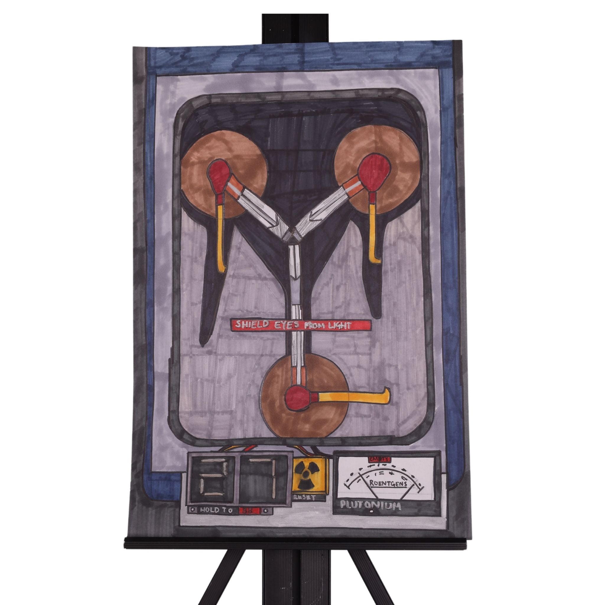 Shield Eyes From Light 18 x 12 Mixed Media by Michael C.