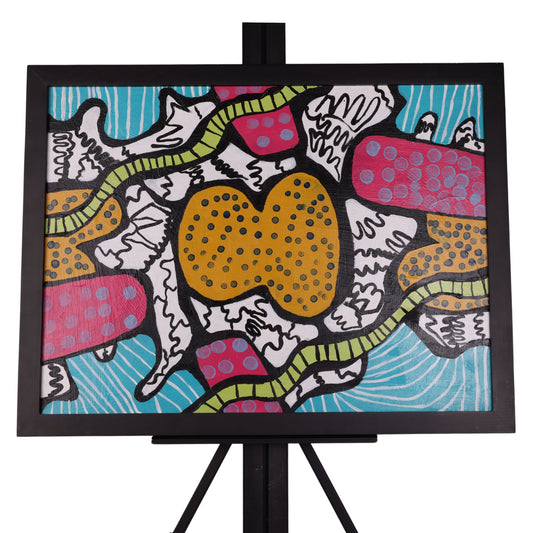 Silly And Cartoony Formations 26 x 20 Painting by Sharen G.