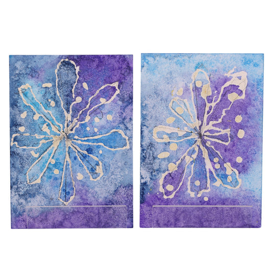 Snowflakes 7 x 10 Mixed Media by Joseph K.