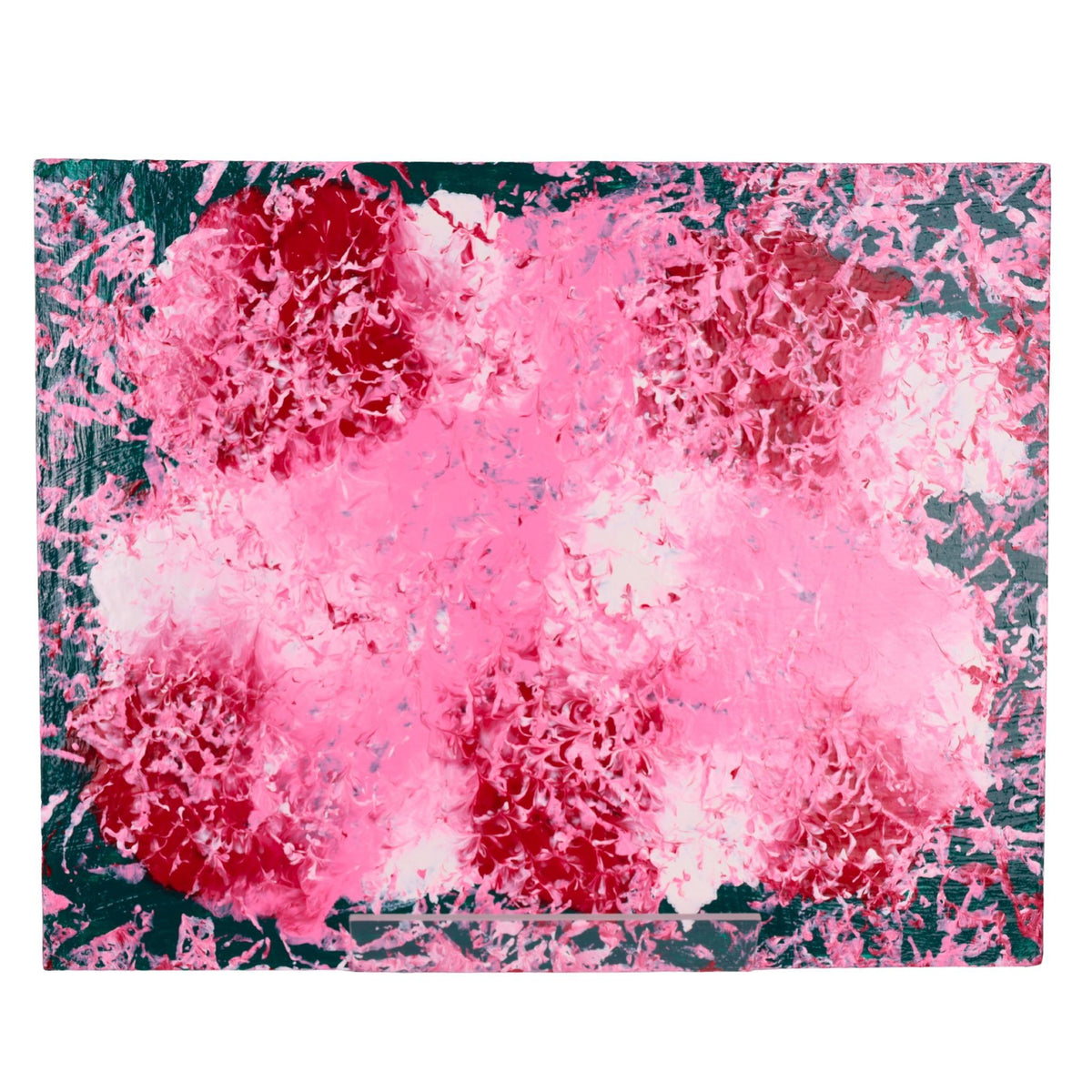 Splotchy Rose Patch 10 x 8 Painting by Mira M.