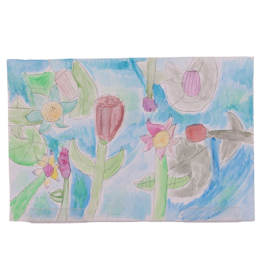 Spring Flowers 18 x 12 Mixed Media by Lena G.